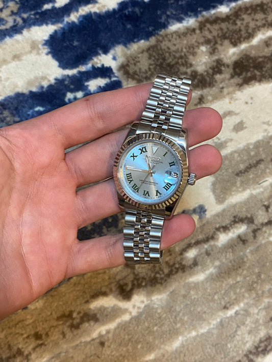 BLUE ROMAN NUMERAL